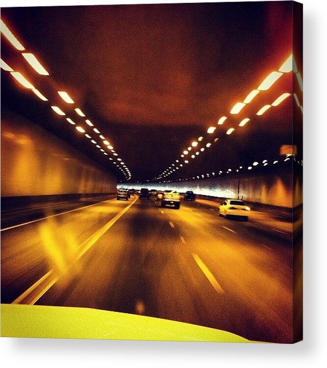 Arizona Acrylic Print featuring the photograph #tunnel #i10 #interstate #interstate10 by Shawn Doherty