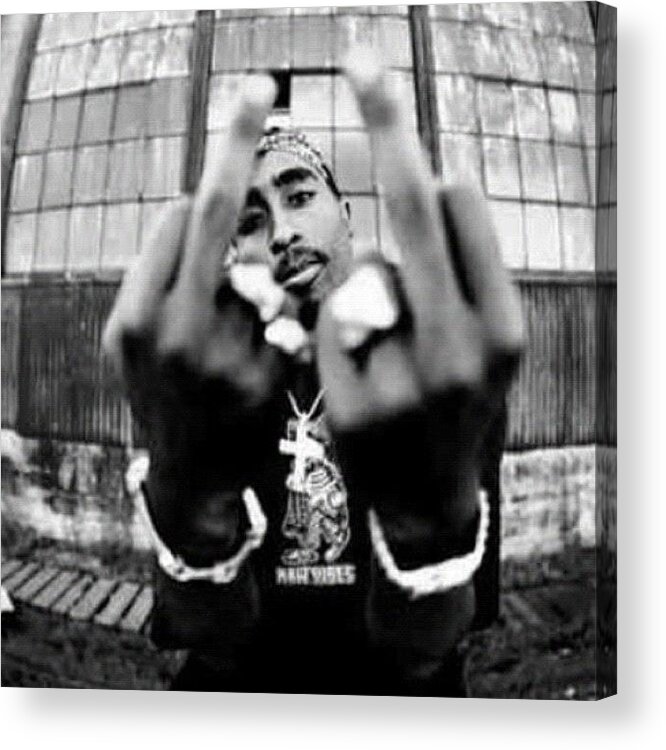 Tupac Acrylic Print featuring the photograph Tupac. Bad As Hell. Photographed By by Gabby Oglesby