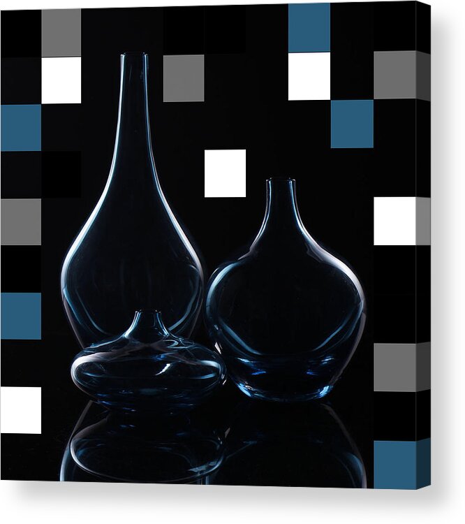 Turquoise Acrylic Print featuring the photograph Turquoise Vases by Katy Irene