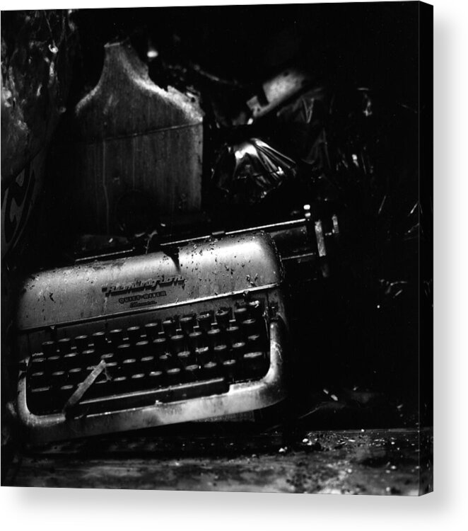 Typewriter Acrylic Print featuring the photograph Typewriter by Eric Tadsen