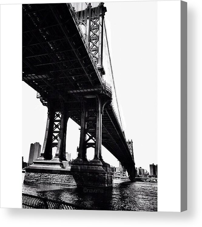 Bridge Acrylic Print featuring the photograph Under The Manhattan Bridge by Natasha Marco