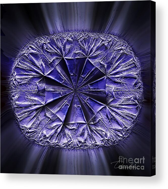 Mandala Acrylic Print featuring the digital art Underlying Structure by Danuta Bennett