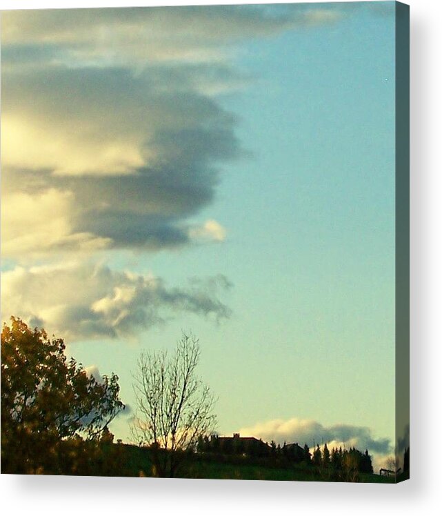 Clouds Acrylic Print featuring the photograph Upward Clouds by Barbara McGeachen