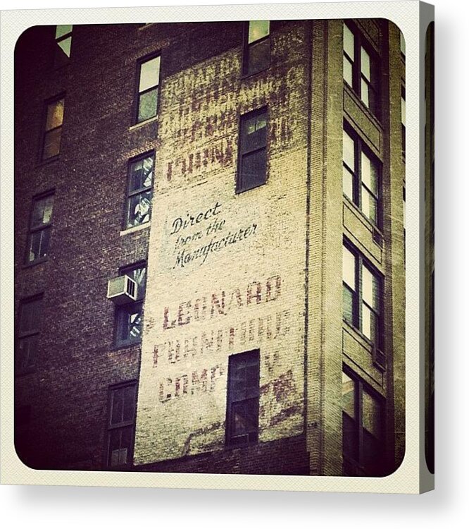 Building Acrylic Print featuring the photograph Vintage Advertising by Natasha Marco