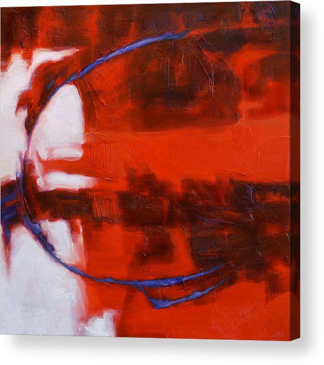 Abstract Painting Acrylic Print featuring the painting Waiting For an Echo by Shawn Shea