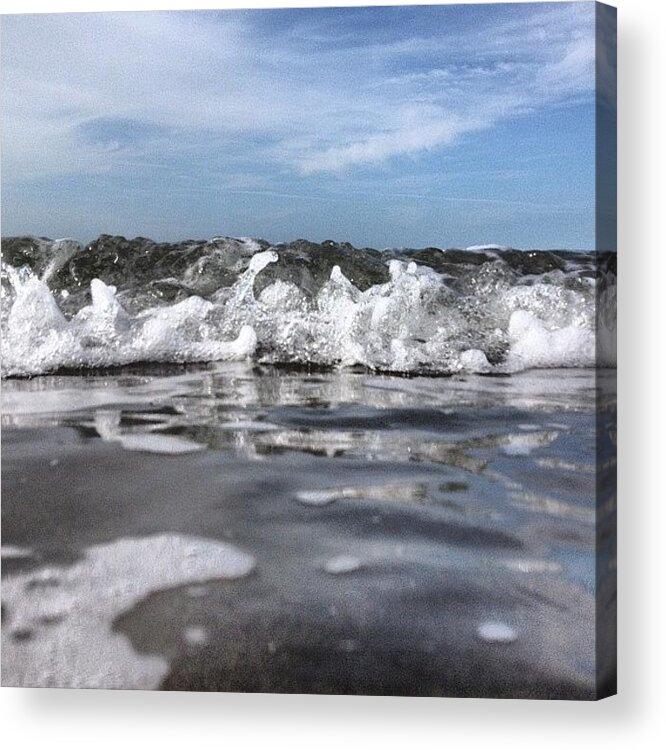 Beautiful Acrylic Print featuring the photograph Wave At Toscana Beach #yolo #tbt #jj by Jan Kohler