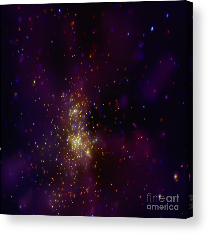 Chandra Image Acrylic Print featuring the photograph Westerlund 2 Star Cluster by Nasa