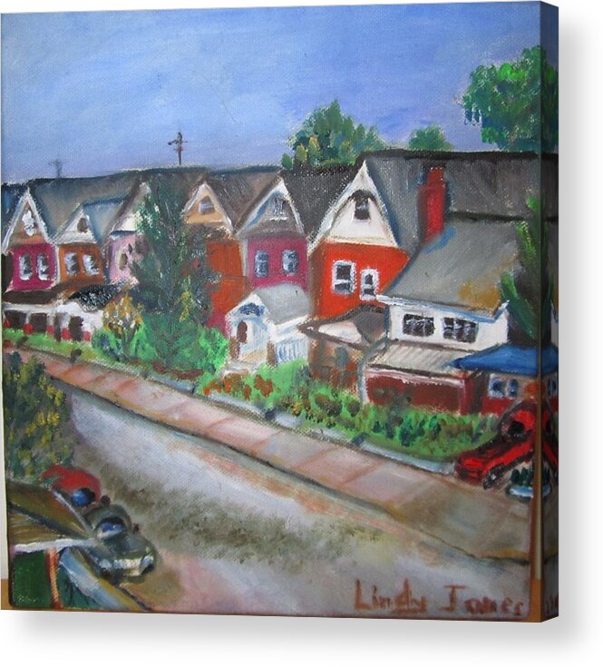 Lanscape Acrylic Print featuring the painting Windermere Drive by Jennylynd James