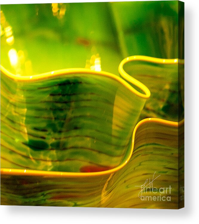 Photographs Acrylic Print featuring the photograph Yellow and Green by Artist and Photographer Laura Wrede