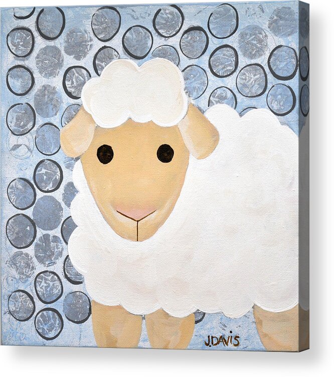 Baby Acrylic Print featuring the painting The Blessing of the Lamb by Julie Davis