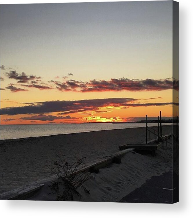 Capecod Acrylic Print featuring the photograph 🌅💗 #beautifulsky #capecod #sunset #1 by Amy Coomber Eberhardt