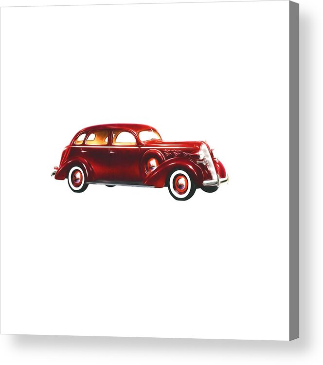 Transparent Background Acrylic Print featuring the photograph 1937 Graham Supercharger by John Haldane