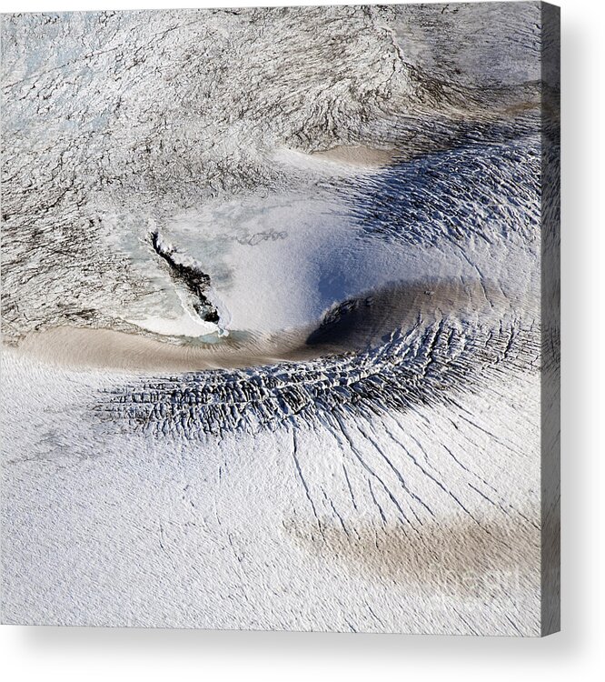 Langjokull Acrylic Print featuring the photograph Aerial photo Langjokull iceland #1 by Gunnar Orn Arnason