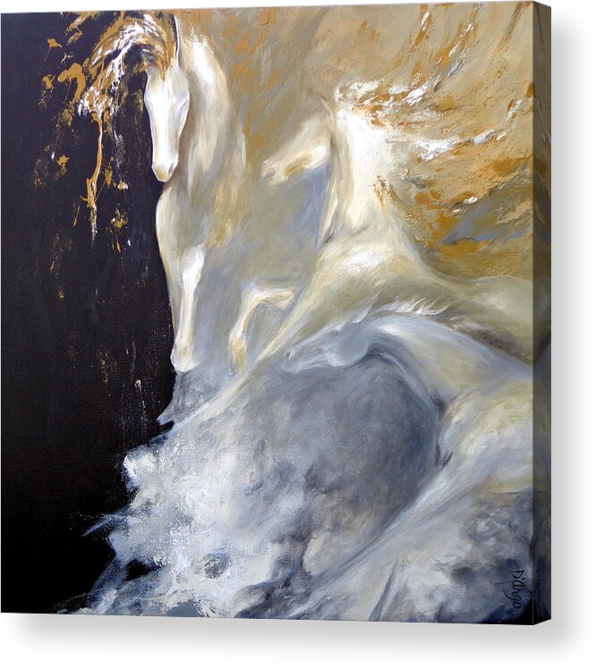 Horse Acrylic Print featuring the painting Beauty For Ashes by Dina Dargo