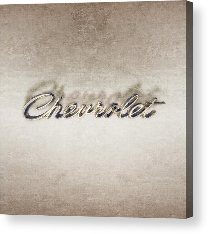 Automotive Acrylic Print featuring the photograph Chevrolet Emblem #1 by YoPedro