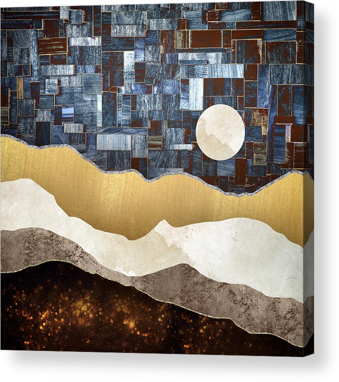 Copper Acrylic Print featuring the digital art Copper Ground #1 by Spacefrog Designs