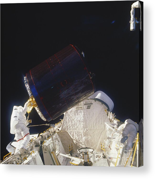 Space Travel Acrylic Print featuring the photograph Discovery Spacewalk #3 by Science Source