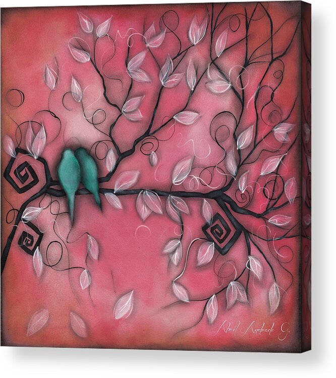 Whimsical Tree Acrylic Print featuring the painting Forever #2 by Abril Andrade