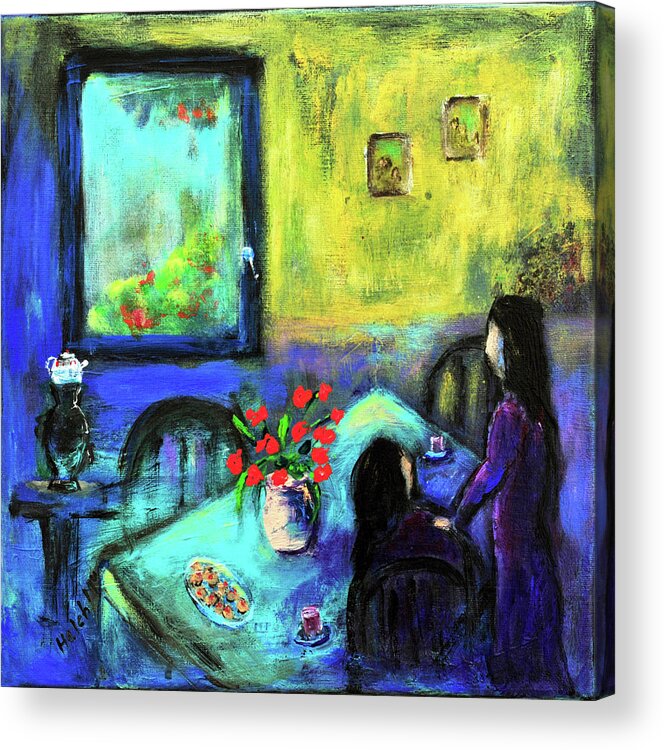 Heart Acrylic Print featuring the painting Friendship by Haleh Mahbod