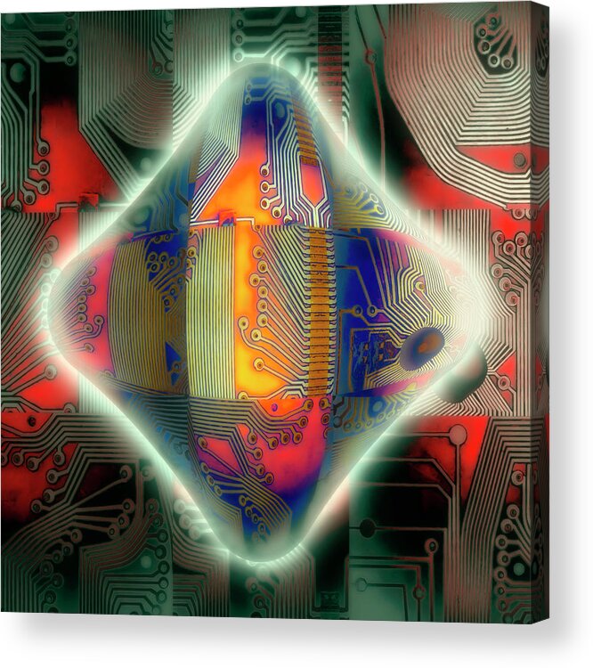 Abstract Acrylic Print featuring the photograph Ghost In The Machine #1 by Wayne Sherriff