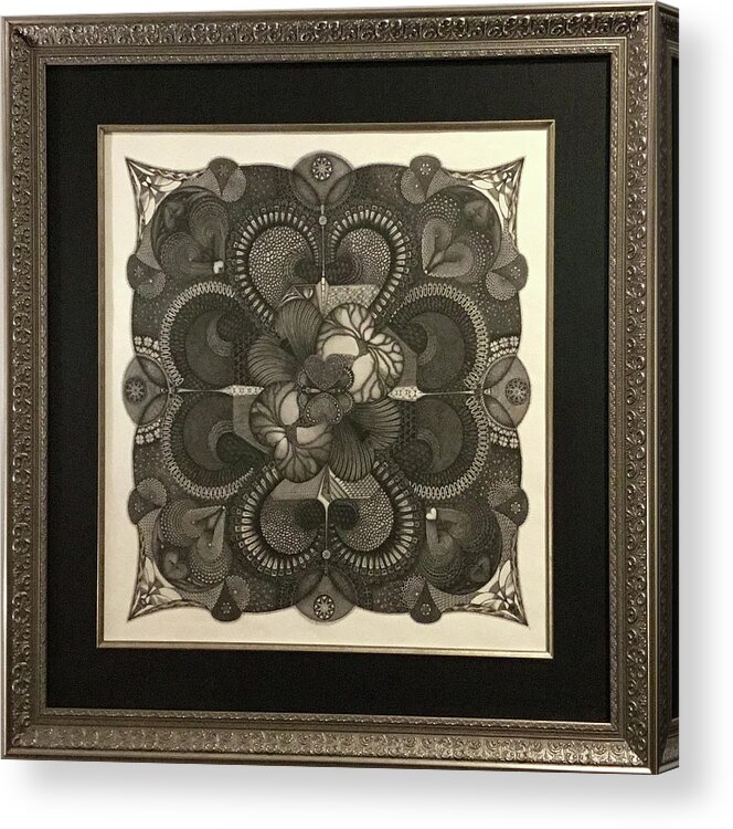  Acrylic Print featuring the drawing Heart To Heart #1 by James Lanigan Thompson MFA