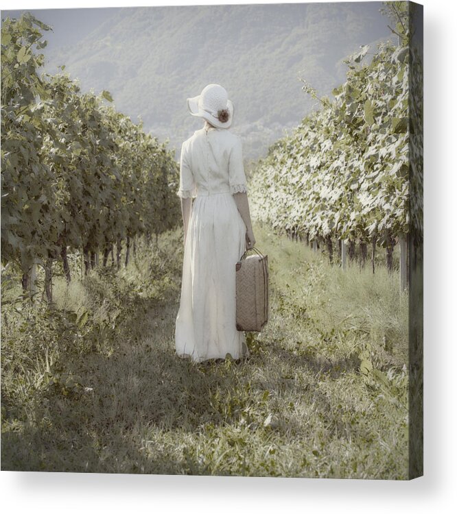 Female Acrylic Print featuring the photograph Lady In Vineyard #1 by Joana Kruse