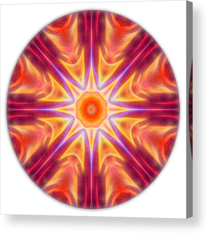 Mandala Acrylic Print featuring the digital art New Life Mandala #1 by Beth Venner