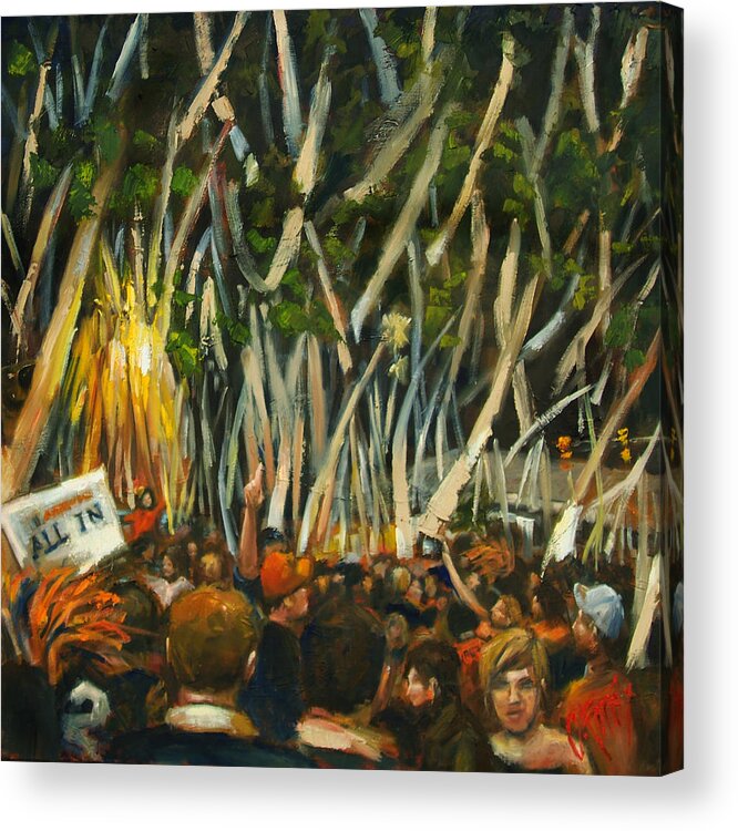 Auburn Acrylic Print featuring the painting Rolling Toomers #1 by Carole Foret