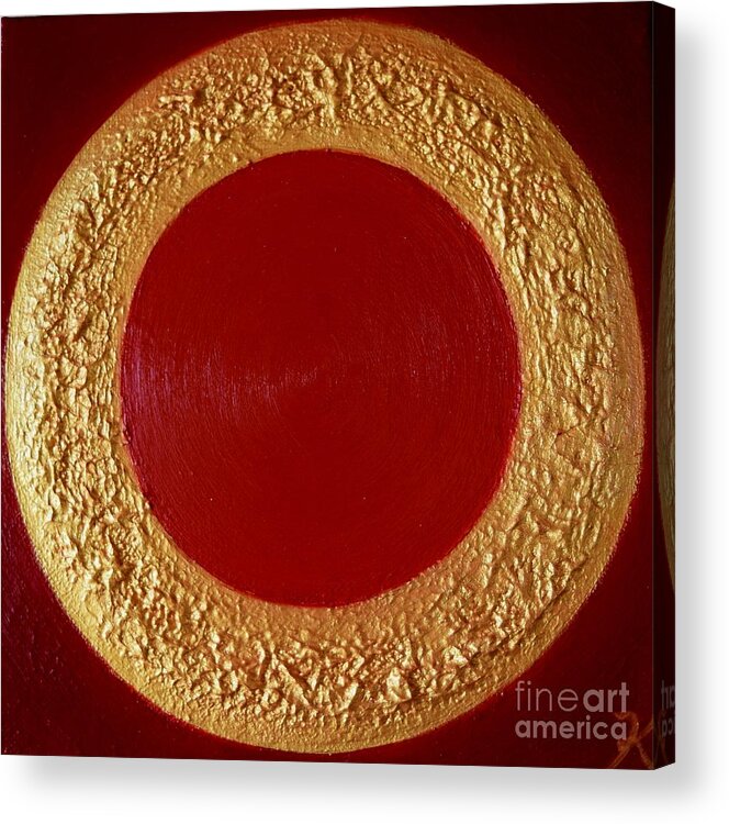 Sun Acrylic Print featuring the painting Sun rise #1 by Kumiko Mayer