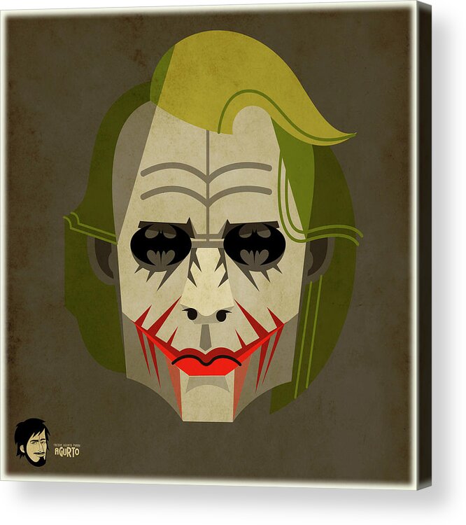 Batman Acrylic Print featuring the digital art The Joker #2 by Ehauss Design