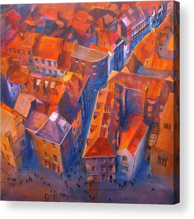 York Minster Yard Acrylic Print featuring the painting York Minster Yard #2 by Neil McBride
