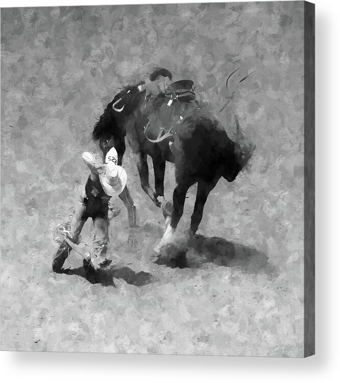 Bronc Acrylic Print featuring the photograph Rodeo #12 by John Freidenberg