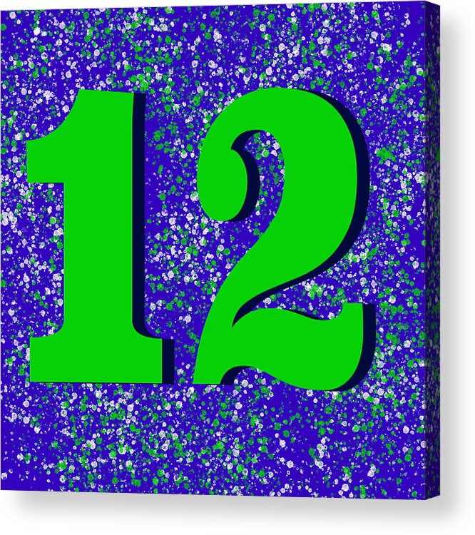 12th Man Acrylic Print featuring the painting 12th Man by Becky Herrera