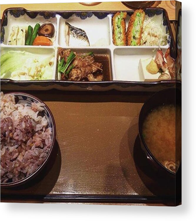 いろどり定食 Acrylic Print featuring the photograph Instagram Photo #141515470311 by Gamikin Youtuber