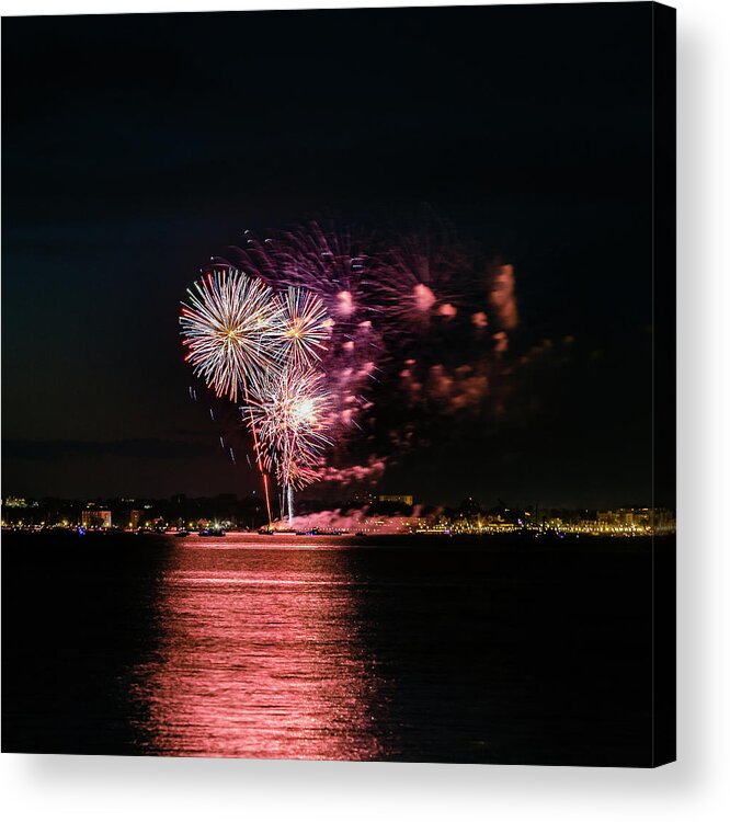 Anniversary Acrylic Print featuring the photograph Fireworks #15 by SAURAVphoto Online Store