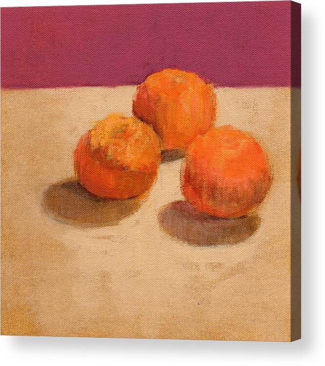Orange Acrylic Print featuring the painting Untitled #187 by Chris N Rohrbach