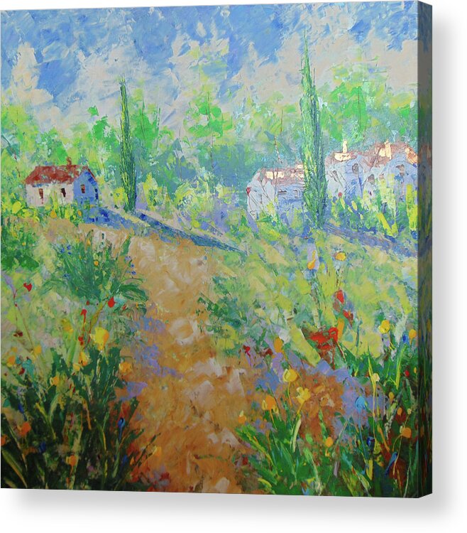 Frederic Payet Acrylic Print featuring the painting Provence #17 by Frederic Payet