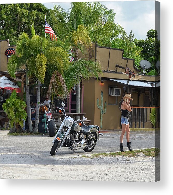 Harley Davidson Acrylic Print featuring the photograph American Classic #1 by Laura Fasulo