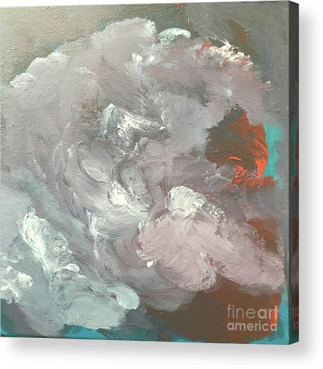 Paintings Acrylic Print featuring the painting Incoming #2 by Karen Nicholson