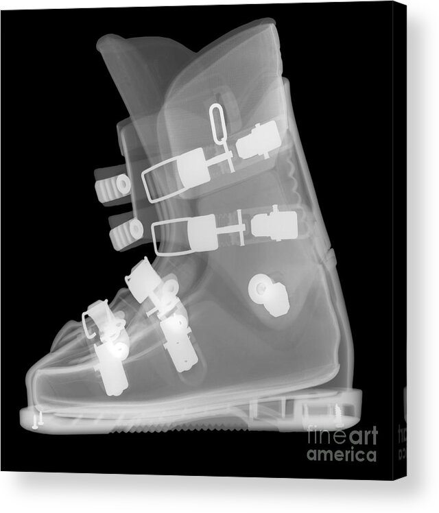 X-ray Acrylic Print featuring the photograph Ski Boot #2 by Ted Kinsman
