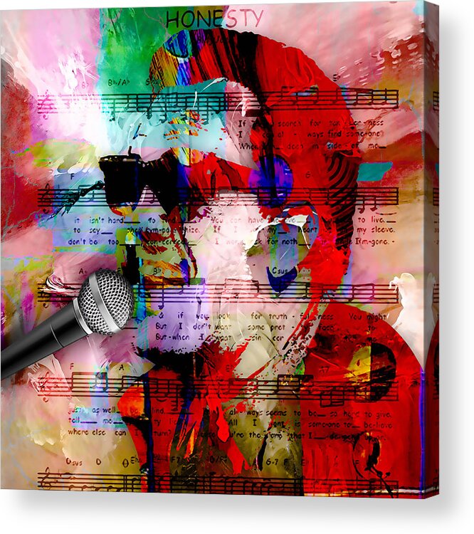 Billy Joel Acrylic Print featuring the mixed media Billy Joel Collection #20 by Marvin Blaine