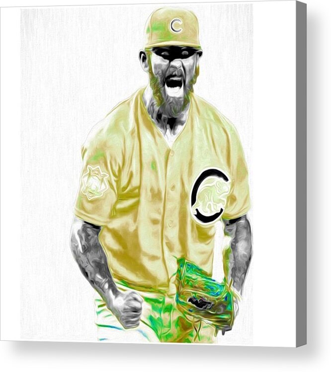 Mets Acrylic Print featuring the photograph Chicago Cubs Ace Jake Arietta. No No #2 #3 by David Haskett II