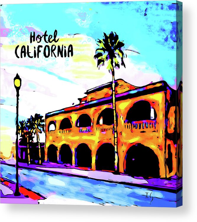 Contemporary Acrylic Print featuring the painting Hotel California #3 by Ivan Guaderrama