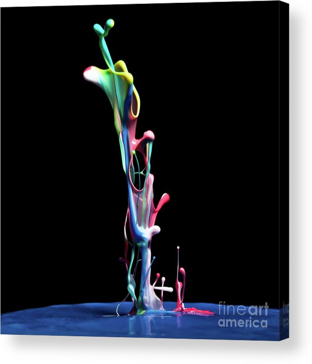 Paint Acrylic Print featuring the photograph Paint Explosion #30 by Gualtiero Boffi