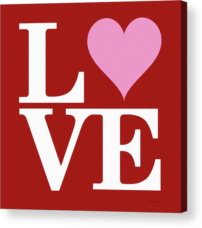 Love Acrylic Print featuring the digital art Love Heart Sign #58 by Gregory Murray
