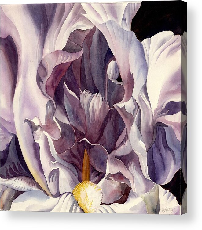 Into The Iris Acrylic Print featuring the painting Into The Iris #6 by Alfred Ng