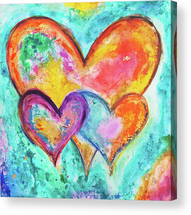 Heart Paintings Acrylic Print featuring the painting A Place in Gods Heart by Ivan Guaderrama