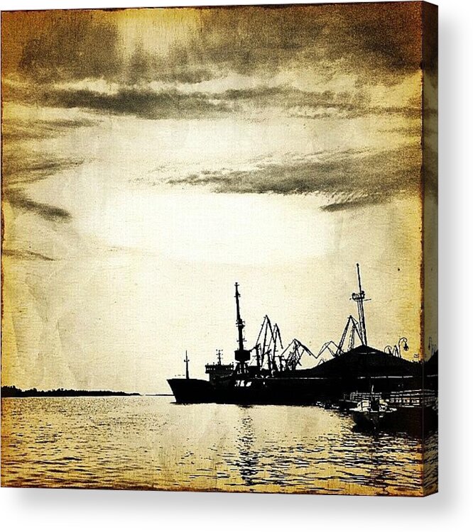 Real_ukraine Acrylic Print featuring the photograph A #ship Is Safe In Harbor But This Is by Tanya Gordeeva