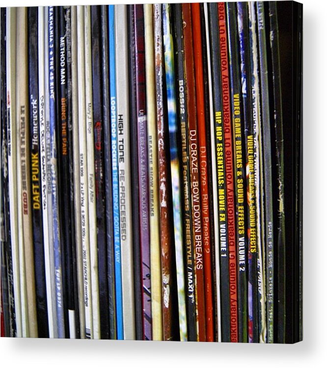 Vinyloftheday Acrylic Print featuring the photograph A (small) Part Of My Discothèque by Dja K
