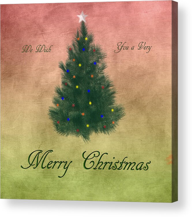 Christmas Acrylic Print featuring the digital art A Very Merry Christmas by Judy Hall-Folde